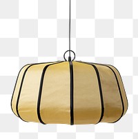 Gold fabric pendant png mockup light fixture
