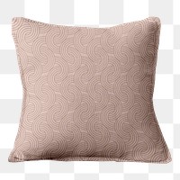 Patterned pillow cushion png mockup