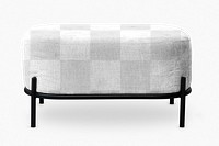 Velvet stool png mockup modern chic interior