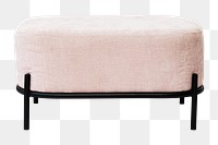 Pink velvet stool png mockup modern chic interior
