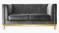 Modern sofa png mockup living room furniture