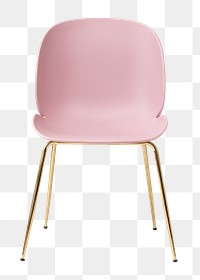Chic dining chair png mockup with brass legs