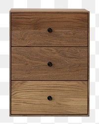 Wooden sideboard png mockup with rough texture