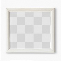 White square frame png mockup with design space