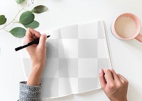 Blank png notebook page mockup