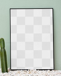 Black picture frame png mockup by cactus