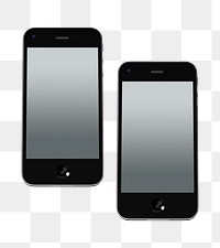 Cellphone screen mockups transparent png