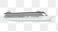 3D cruise ship png, boat on transparent background