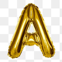 A alphabet balloon png sticker, party letter, transparent background