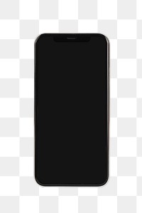 Black smartphone screen mockup background
