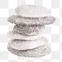 Glittery stacked stone design element