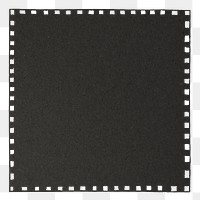 Black and white square frame transparent png