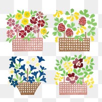 Basket of flowers pack