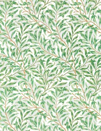 William Morris png willow bough pattern background, vintage green, nature illustration