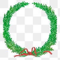 Green Christmas wreath design element
