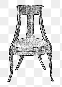 Vintage monochrome chair design element