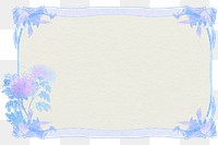 Pastel frame with blooming chrysanthemum design element