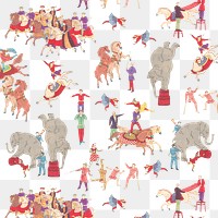 Animal circus background design element