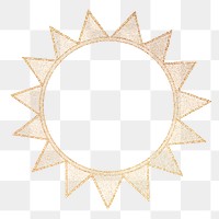 Gold sun with ray line artdesign element