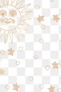 Gold Celestial Sun Face Stars Free Png Rawpixel