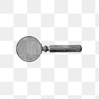 PNG Drawing of a magnifying glass, transparent background