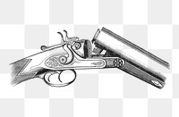 PNG Part of a vintage gun, transparent background