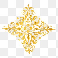 Medieval gold emblem png badge symbol