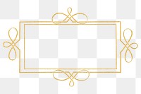 Gold filigree victorian frame png 