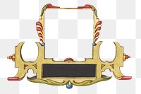 Victorian gold signboard emblem png
