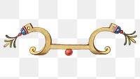 Png Victorian gold emblem ornamental decorative