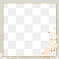 White geese frame design element 