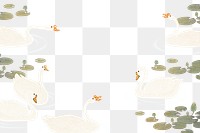 White geese frame design element 