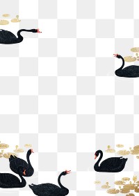 Black geese frame design element 