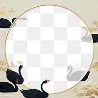 Black geese frame design element 