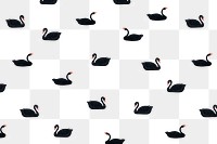 Swimming black geese pattern design element illustration