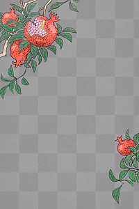 Pomegranate border frame design element