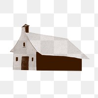 An old building vintage illustration transparent png