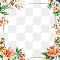 Vintage floral frame design element