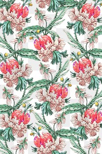 Vintage pink floral pattern background  