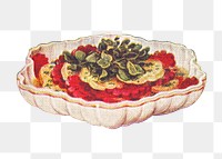 Vintage hand drawn beetroot and tomato salad design element
