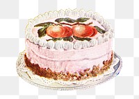 Vintage hand drawn fancy cake design element