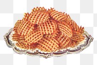 Vintage hand drawn wafer potatoes design element