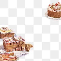 Fancy cakes frame design element