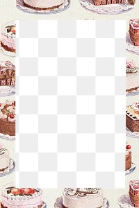 Fancy cakes frame design element