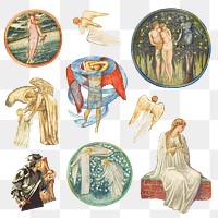 Vintage allegory illustration design element