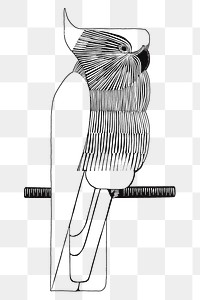 Vintage sulphur&ndash;crested cockatoo png animal art print, remix from artworks by Samuel Jessurun de Mesquita