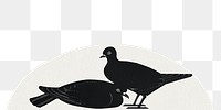 Vintage pigeon animal art print png background, remix from artworks by Samuel Jessurun de Mesquita