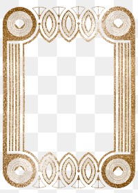 Vintage gold glitter frame png, remix from artworks by Samuel Jessurun de Mesquita