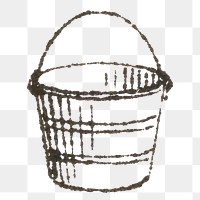 Old png bucket hand drawn illustration