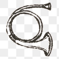 PNG old trumpet hand drawn illustration